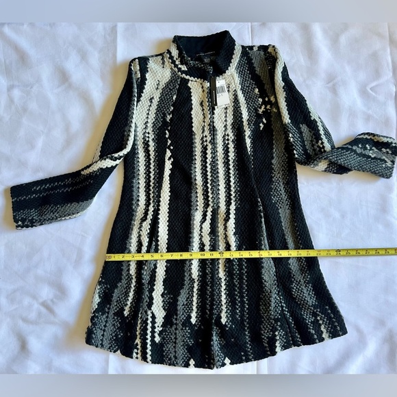Grace Elements Women's Black Gray Knit Coatigan Cardigan Jacket Size S NWT - Picture 4 of 7